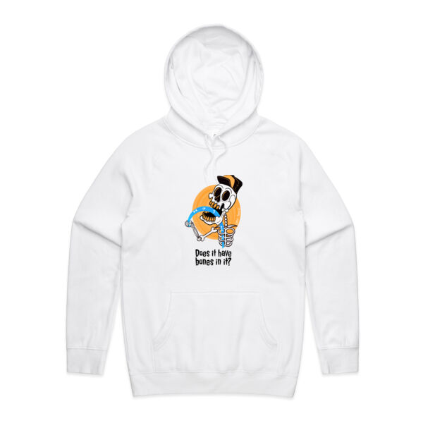 Does it have bones in it? Hoodie /back Thumbnail
